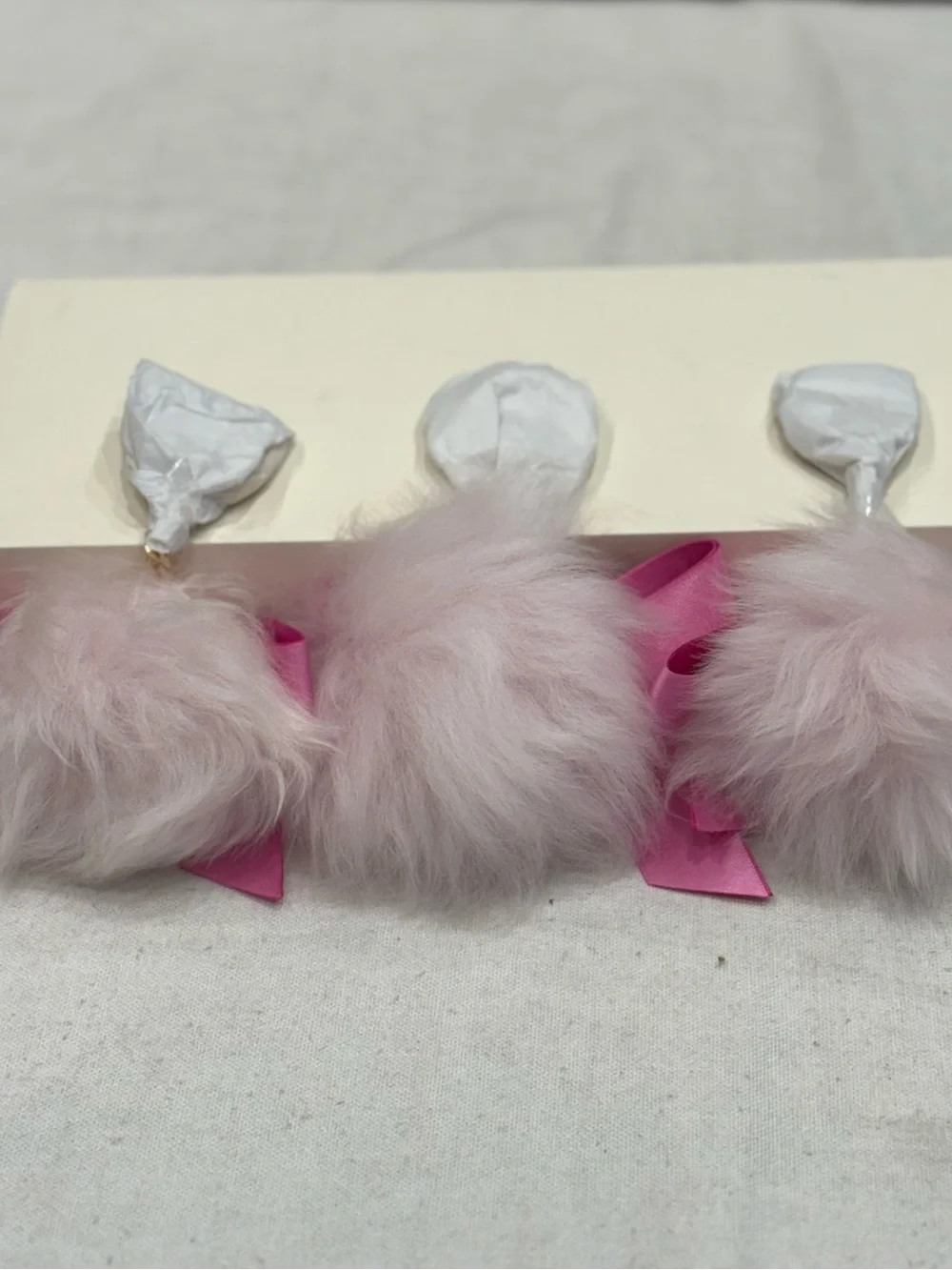 UGG Pink Holiday Gift Bow Key Chain Fob Ring